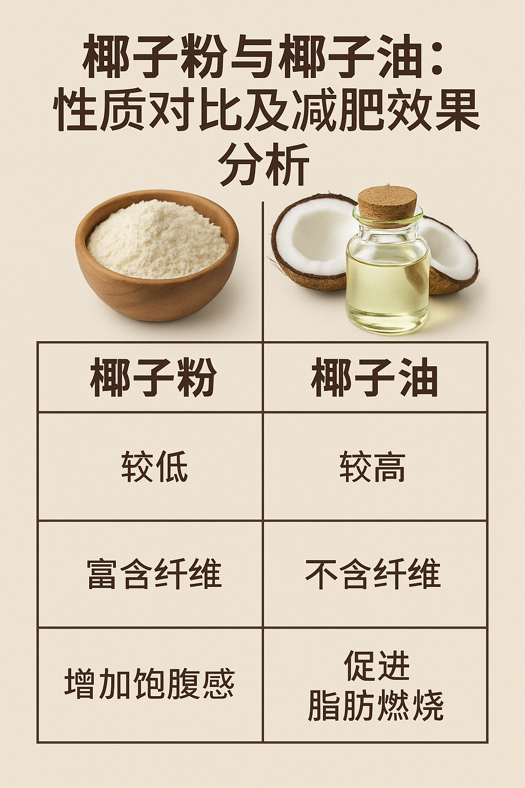 椰子油与可可粉：甜点与防弹咖啡的健康选择与减肥潜力